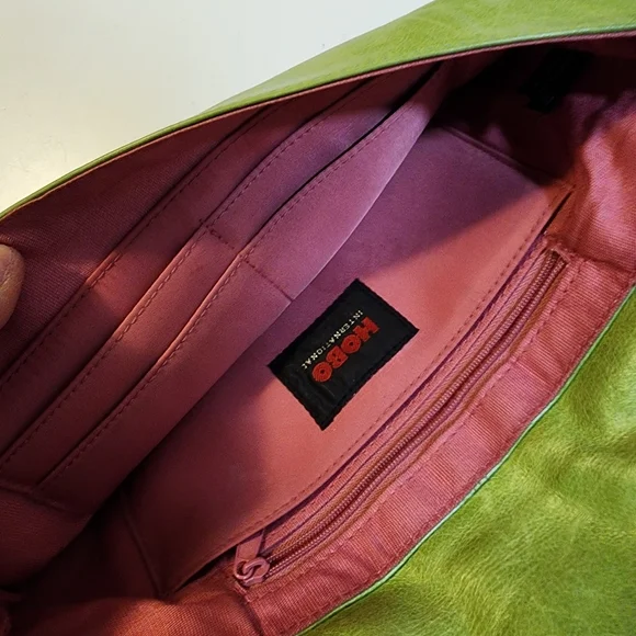 HOBO International Green Leather Clutch with Buckle - Picture 5 of 11